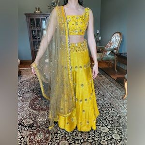 New mustard lehenga, never used!